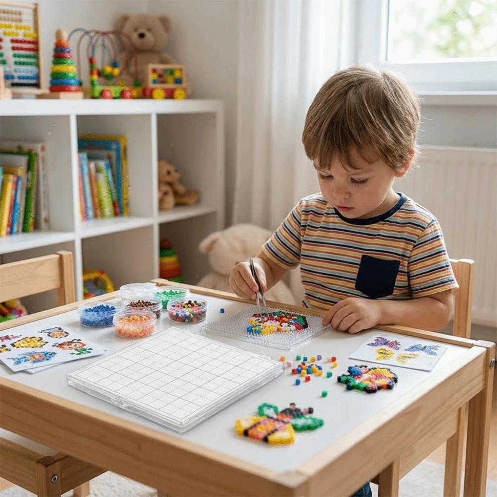 Plastic Perler Bead Pause Box Anti-Spill Transparent Perler Bead Storage Box Empty Dust-proof Craft Bead Storage Organizer