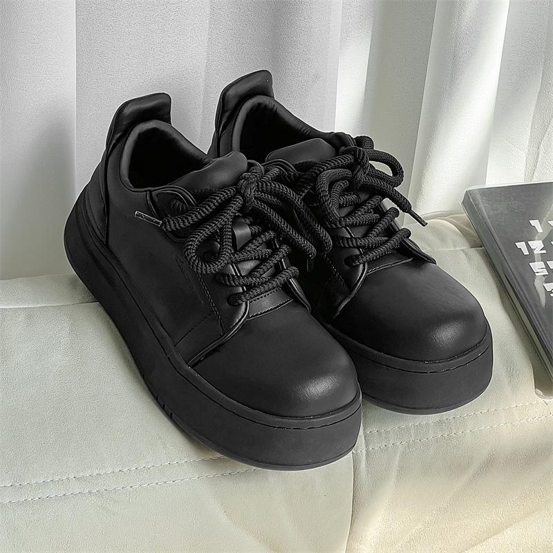 

Summer new breathable height-increasing couple board shoes Japanese sports and leisure skateboard shoes 39 чёрный