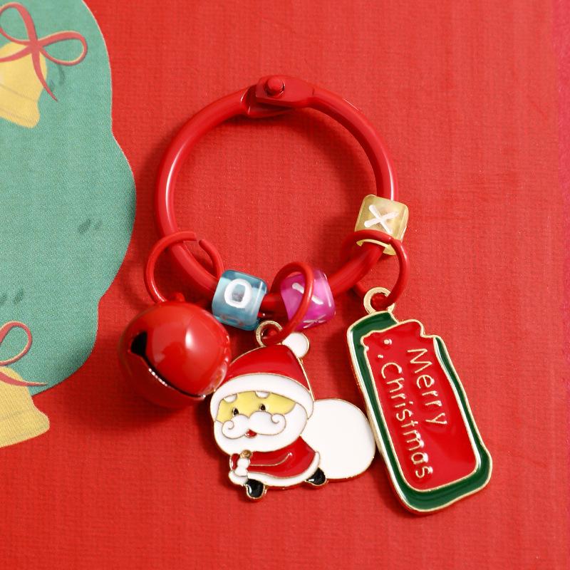 Authentic Plush Head-Tilt Christmas Keychain Decompression Doll - Small Pendant Ornament Gift