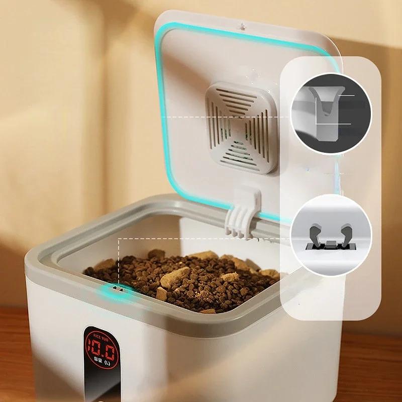 Pet Dog Food Storage Container Dry Cat Food Bucket Dog Food Box with Lid Insect Proof Moisture Proof Rice Box Grain Sealed Jar