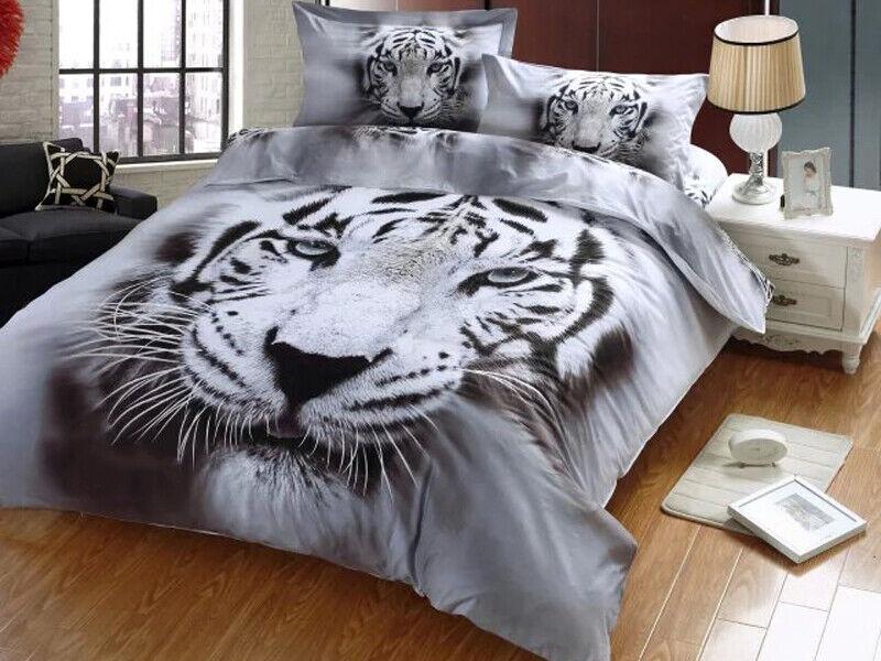 

Мягкое одеяло Doona с изображением тигра, пододеяльник, комплект постельного белья для двуспального/королевского/королевского размера Single 135x200cm