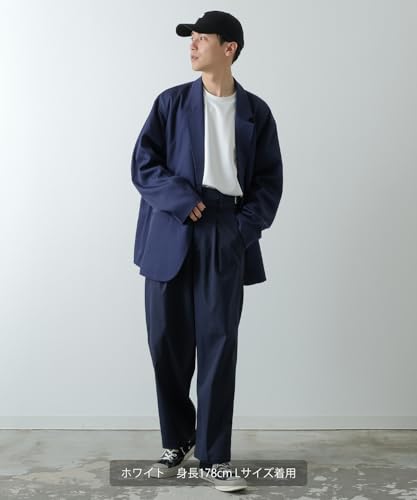 Improves Men's Ponte Dolman Long Sleeve T-Shirt, 50419, Black/Off White