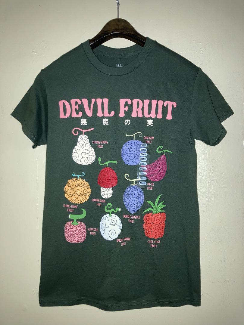 

[USED] Deadstock Official Devil Fruit Anime T-Shirt, One Piece, Green, Size S