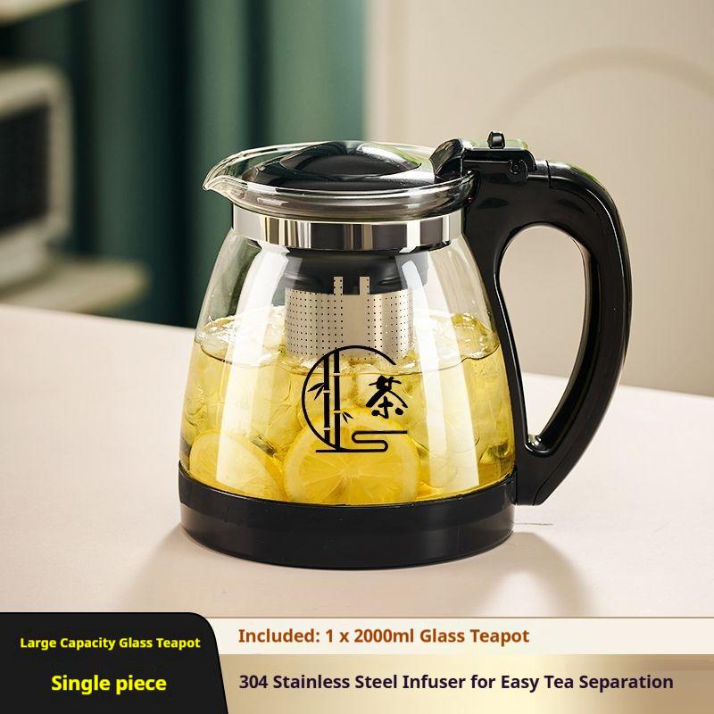 Gianxi  Glass Teapot High Temperature Resistant Thickened Single Pot Small Flower Tea Pot Water Kettle Filter Heat-Resistant
