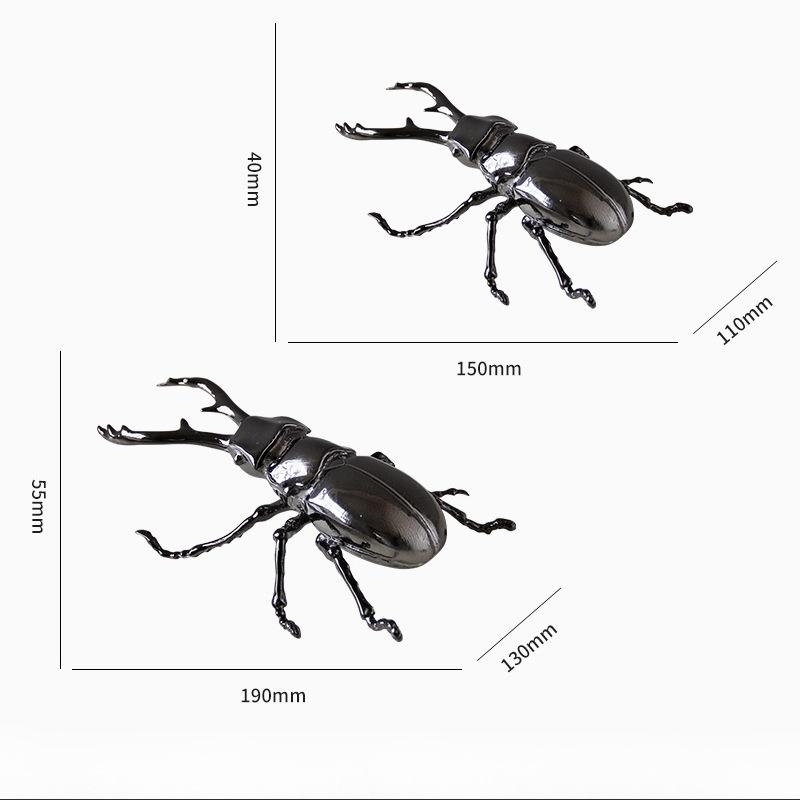Metal El Sanatları Simüle Böcek Heykeli Böcek Scarab Böceği Gümüş Böcek Metal Figür Ev Dekorasyon Aksesuarları