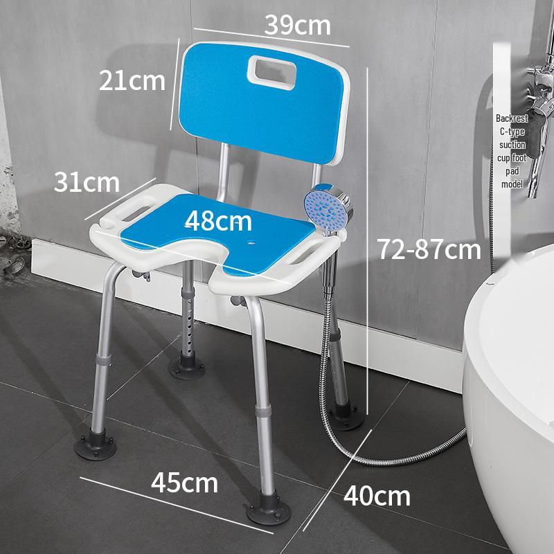 Rutschfester Aluminium-Bade-/Duschhocker für ältere Menschen & Schwangere