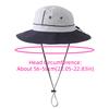 Cowboy Hat Windproof Rope Summer Alpine Hat Portable UPF50+ Women Hiking Cap Wide-Brimmed Cotton Foldable Bucket Cap Men