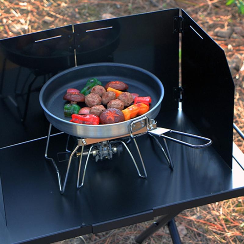 Portable Frying Pans with Storage Bag Nonstick Skillets Light Weight Grill Pans Outdoor Cookware for Camping Travel