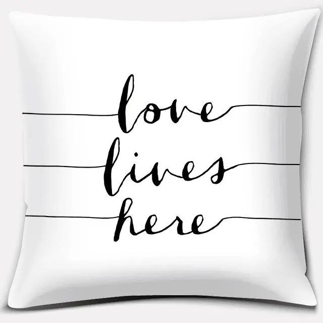 Black and White Style Decorative Pillowcase Car Ornaments Office Living Room Sofa Home Pillowcase