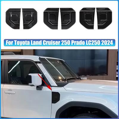 For Toyota Land Cruiser 250 Prado LC250 2024 Carbon Fiber Car Side Fender Cover Trim Decoration Automobiles Exterior Accessories