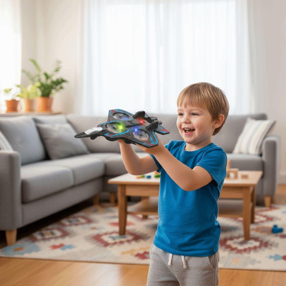 Rechargeable Four Motor Helicopter Toy Gravity Sensing RC Hobby Jet Plane Kids Gifts