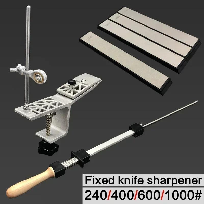 Fixed Knife Sharpener Professional Angle Sharpening Stone Kitchen Whetstone Grinding System Honing Diamond Grinder Woodwork Tool