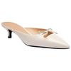 Coach Leather Pointed Toe Slip-On Mules Women Footwear White CAS60-CHK