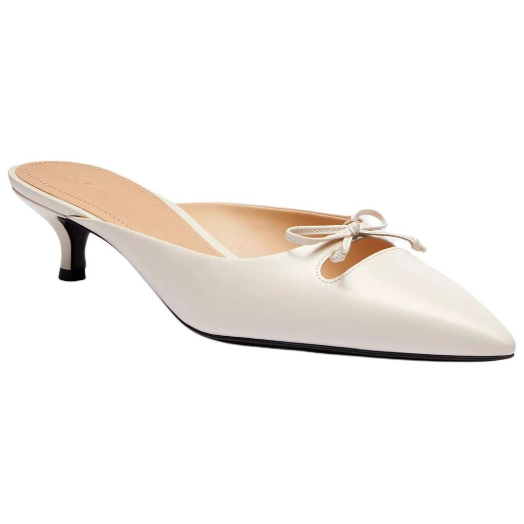 Coach Leather Pointed Toe Slip-On Mules Women Footwear White CAS60-CHK