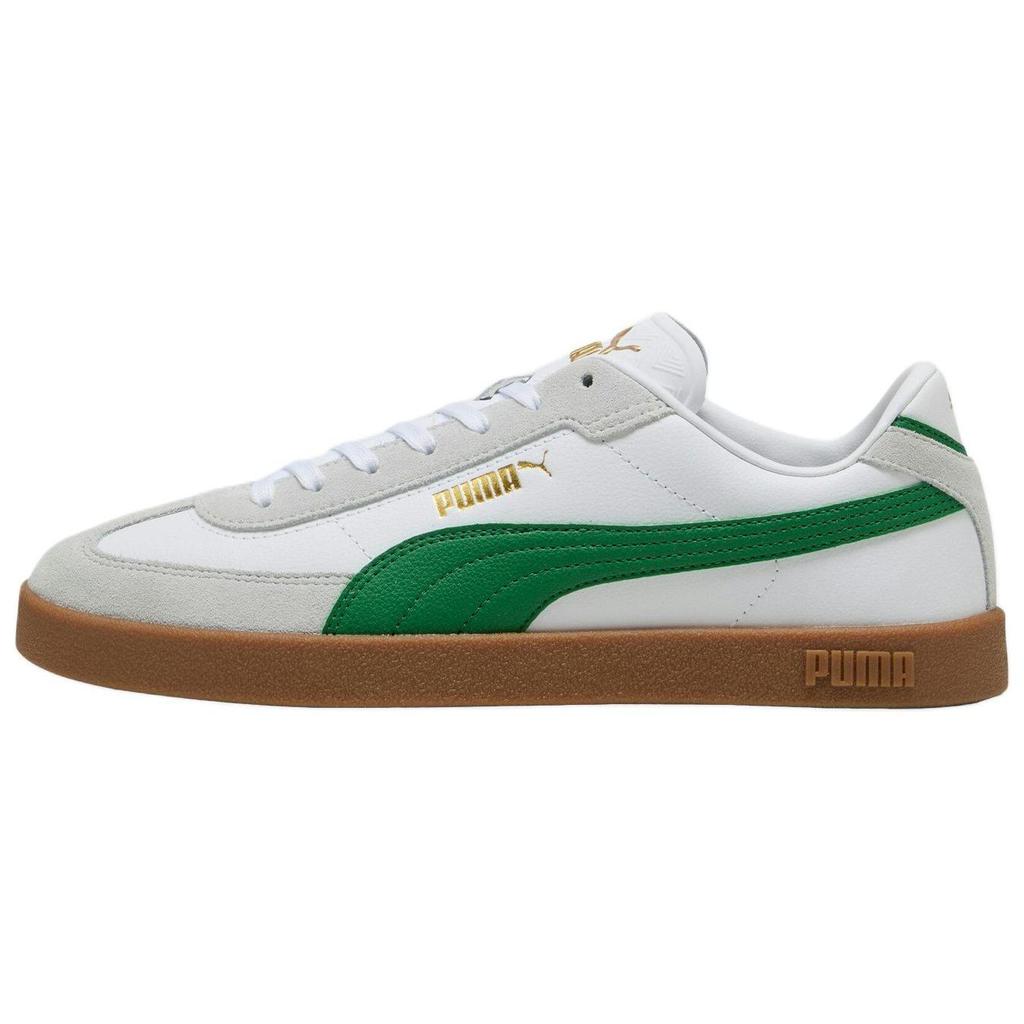 New PUMA Club Abrasion Resistant Low top Skateboard Shoes Men's White Green 397447-22