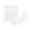 4Pcs Curtain Rod Brackets Double-Slot Classic Style Easy Install Stable Wall Mounted Curtain Support for Rods 26-28Mm Home