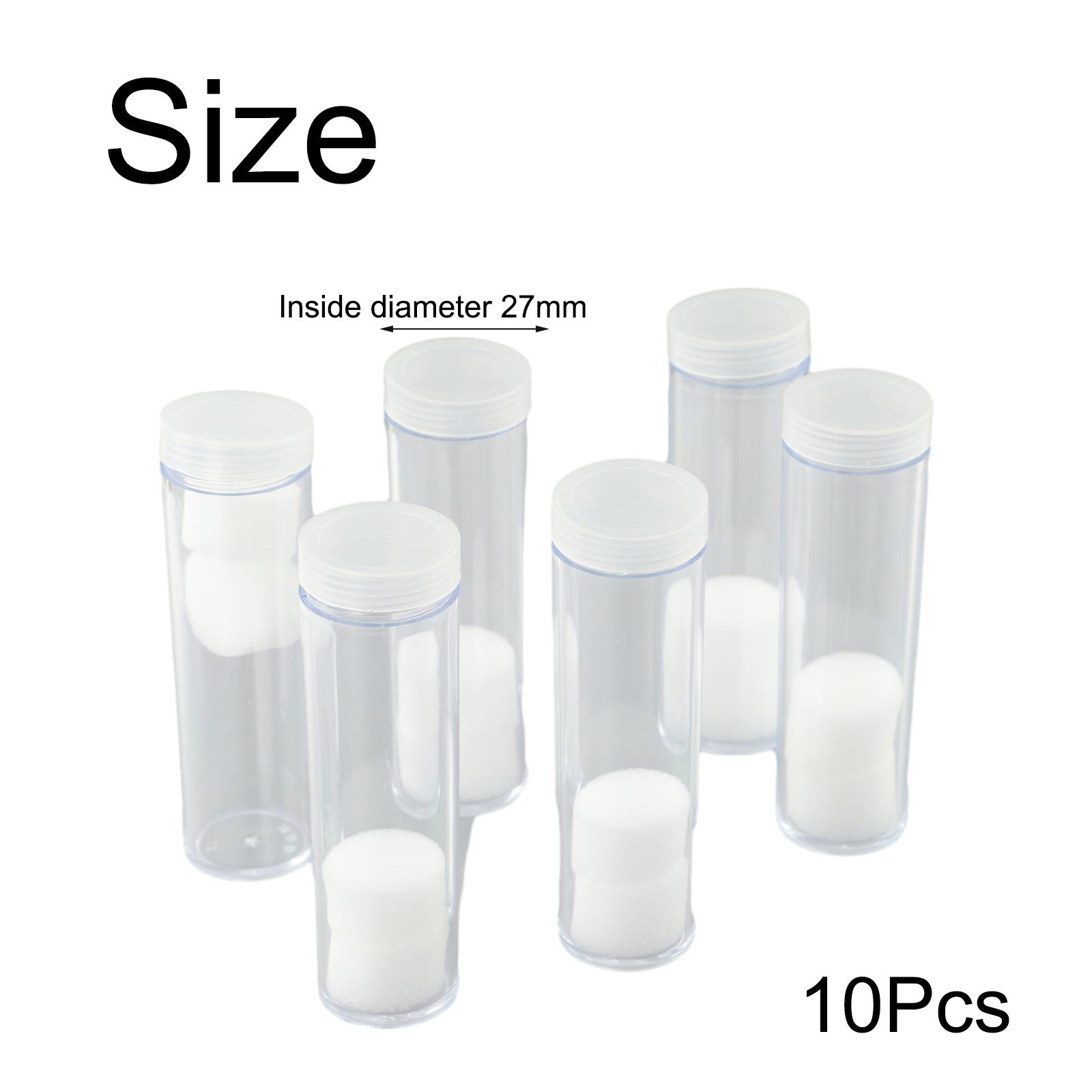 

Coin Collection Box Plastic Protection 10 Pieces Clear 27mm