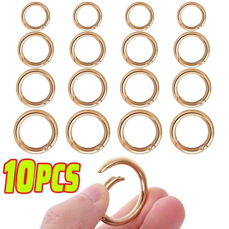 

10/50PCS Metal O Ring Spring Clasps for DIY Jewelry Openable Round Carabiner Keychain Bag Clips Hook Dog Chain Buckles Connector 20mm