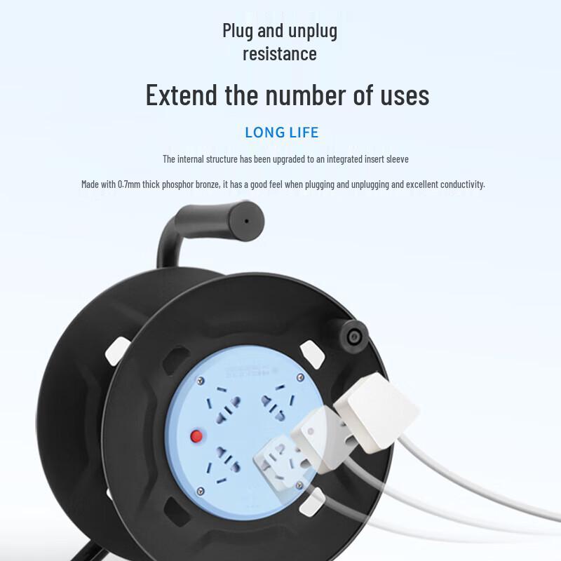 Industrial Cable Reel with Socket