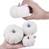 12Pcs White Artificial Pumpkins Assorted Bulk Table Decor Lifelike for All Hallows Day Fall Harvest 
