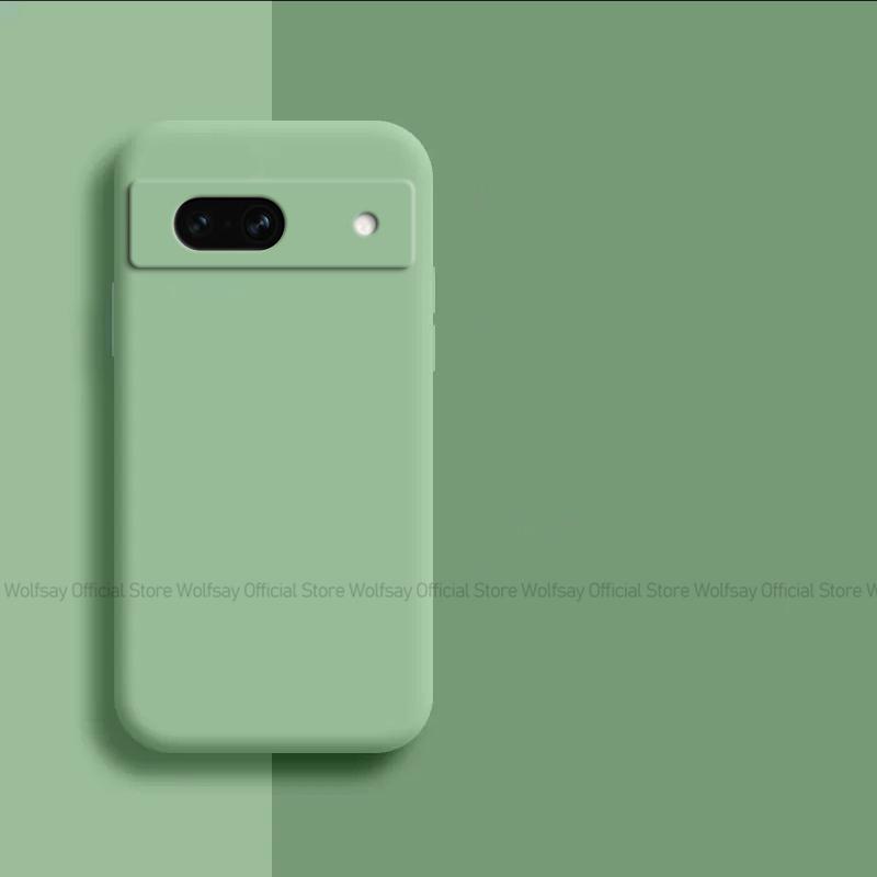 For Google Pixel 8A Case Google Pixel 8A 7A 6A 6 7 8 Pro Cover Cases Shockproof Liquid Silicone Phone Cover For Google Pixel 8A