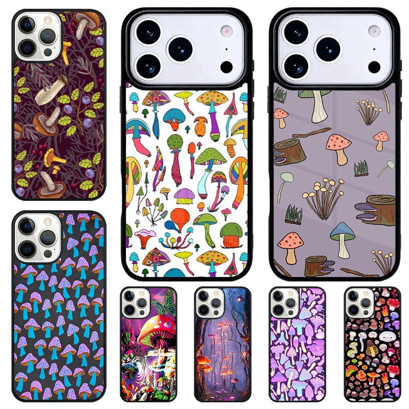 Mushroom Shockproof Phone Case for iPhone 17 Air 16e 15 11 12 14 13 Pro Max Cover Coque