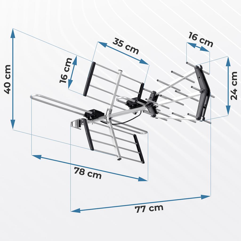 Berdsen Bd-950 Directional Outdoor Tv Antenna Ultra Hd 4K