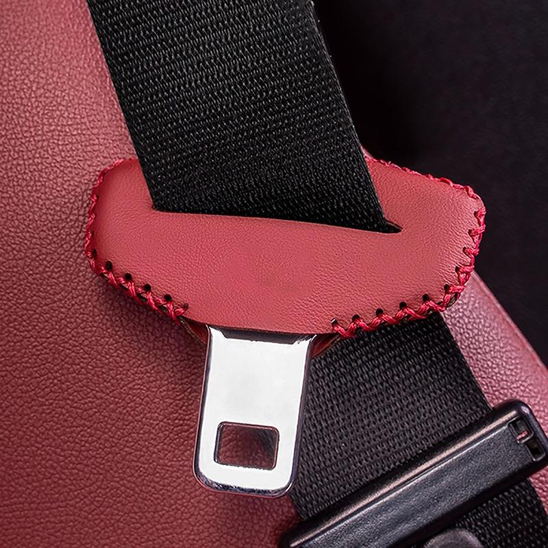 Universal Car Seat Belt Buckle Clip Cover Protector Leather Interior Button Case Anti-Scratch Cover Safety Belt Protective Cover