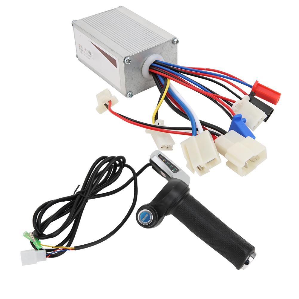 24V 250W Brush E-Bike Controller Aluminium Alloy Multifunction Thumb Throttle Grip Set with Lock Electric Quantity Display for E-Bike Speed Control Brush Controller 24V 250W Brush E-Bike Controller Aluminium Alloy Multifunction Thumb Throttle Grip Set with Lock Electric Quantity Display for E-Bike Speed Control Brush Controller
