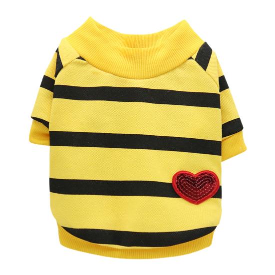 

Yousheng Pet Vest Stripe Pattern Dress-Up Breathable Pullover Type Comfy Dog Clothes for Home Wear XL жёлтый