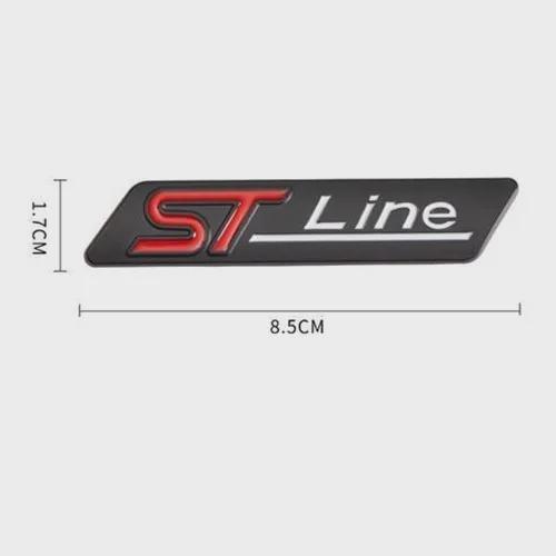 3D металлическая наклейка ST Line на задний багажник, эмблема, боковая наклейка на крыло для Stline Focus Fiesta Mondeo Ecosport Kuga ESCAPE чёрный