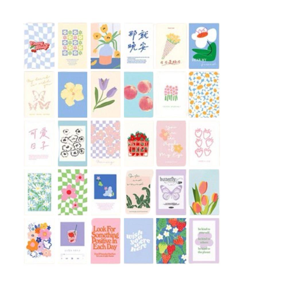 30Sheets Colorful Flower Cute Decorative Card DIY Background Greeting Card  Photo Props