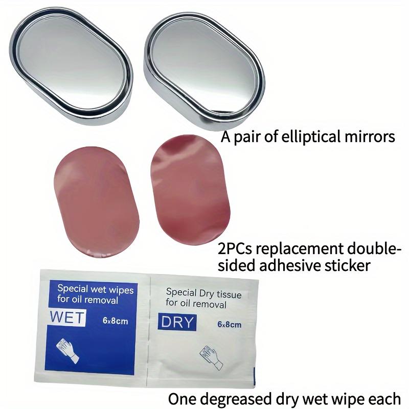 Wide-Angle Rearview Mirror Oval Car Blind Spot Mirror for Taxi Drivers Passengers Safety Door Opening Aid with Wide-Angle View