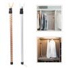 2 Peças Haste Telescópica de Liga de Alumínio para Secar Roupas Haste Extensível para Alcançar Roupas Para Teto de Guarda-roupa Lavanderia Haste de Varal Ajustável