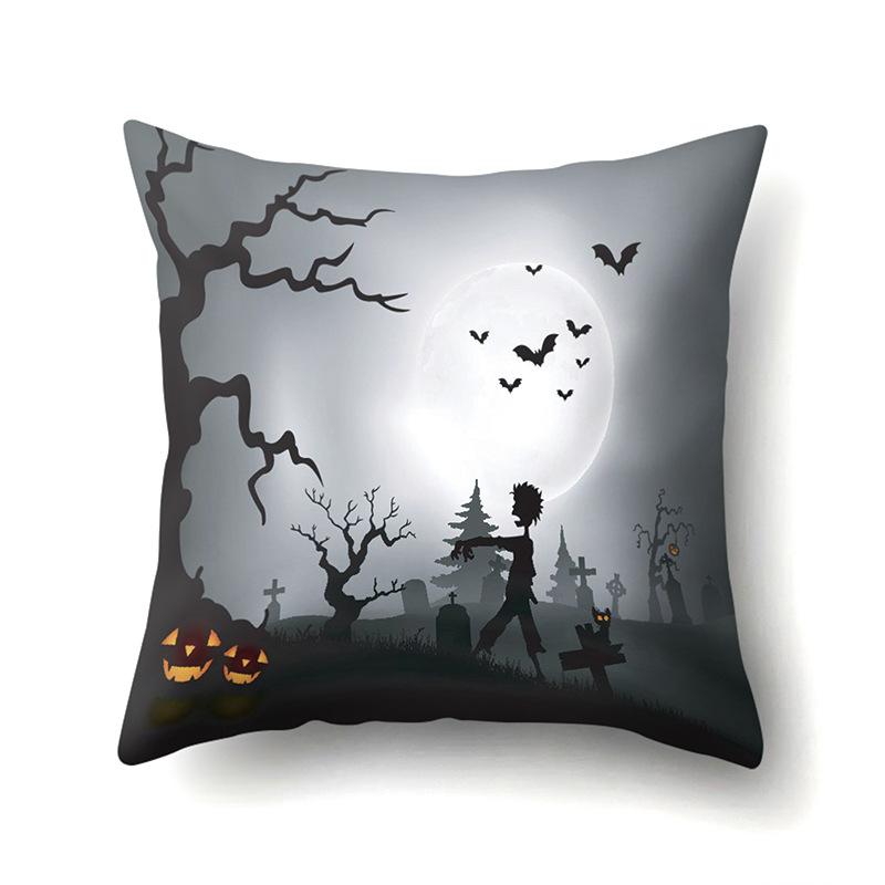 Halloween Pillowcase Car Waist Pillow Pumpkin Sofa Cushion Cover Office Home Living Room Pillowcase