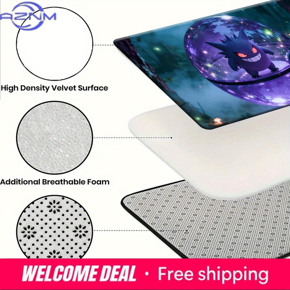 Pokemon Gengar in Purple Pokeball Forest Scene Print Non-Slip Doormat, Absorbent Floor Mat for Home Decor
