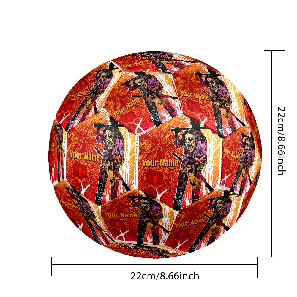 Custom Text Size 5 Soccer Ball, Standard Match Football For OutdoorEvil Dead Ash Williams