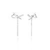 [Stonehenge] Love Knot Silver Cubic Drop Earrings Sa24C53T