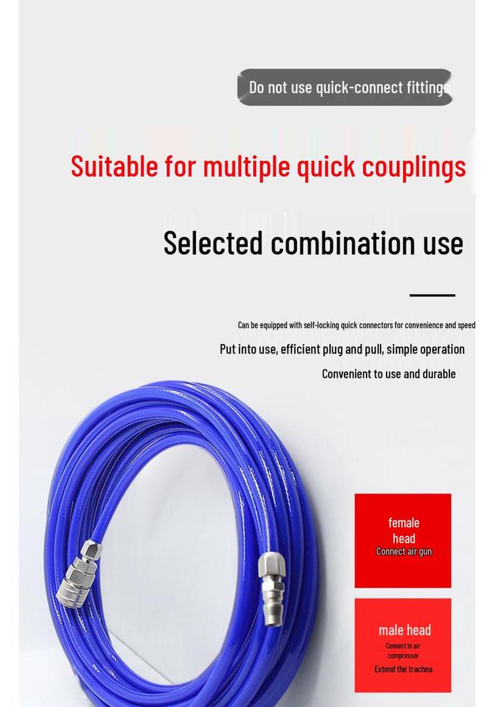 High-Pressure Explosion-Proof PU Air Hose: 8/10/12/16mm Sizes for Air Compressor, Duster, and Pump Applications.