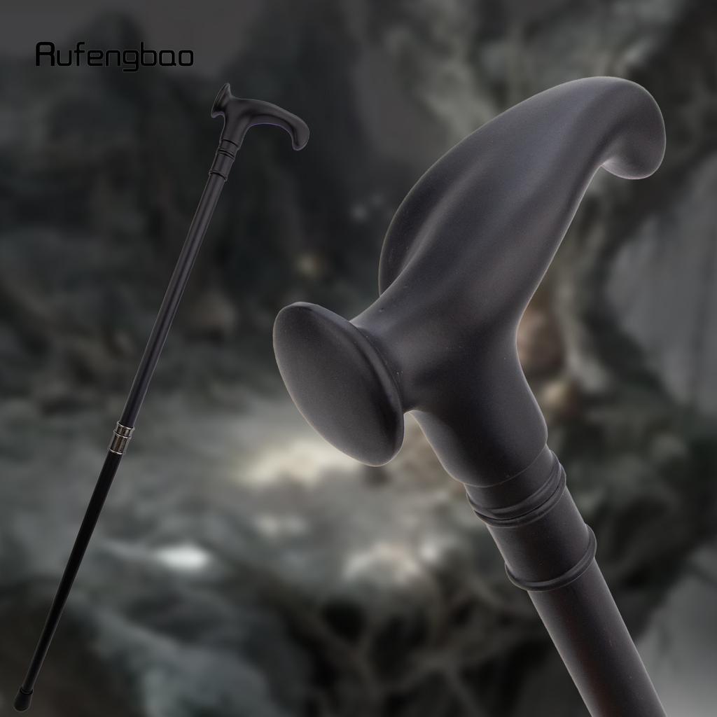 Black Ergonomics Alloy Fairy Wands Spiral  Right Hand Walking Cane Walking Stick Wand Cosplay Wedding Birthday Party Stick 92cm