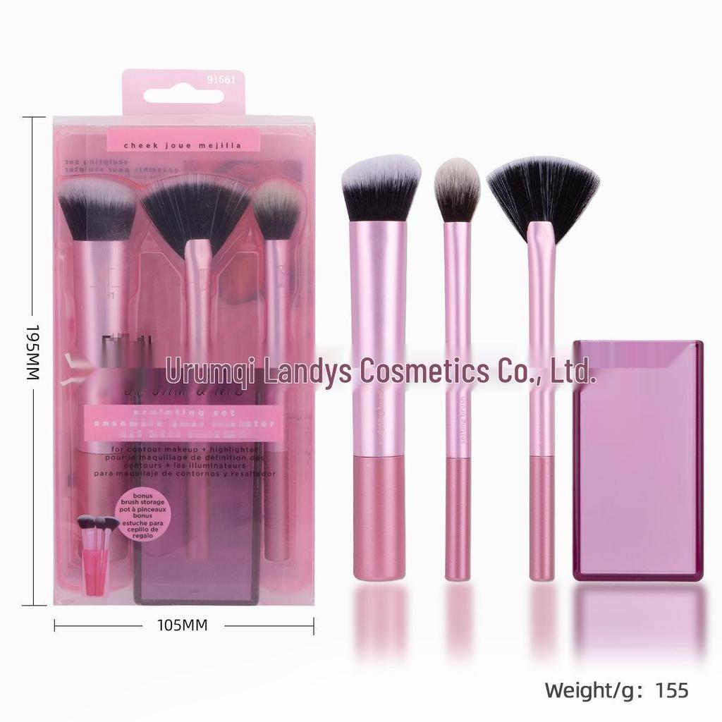RT Series Makeup Brush & Sponge Set: Blending & Eyeshadow Brushes with Beauty Sponge