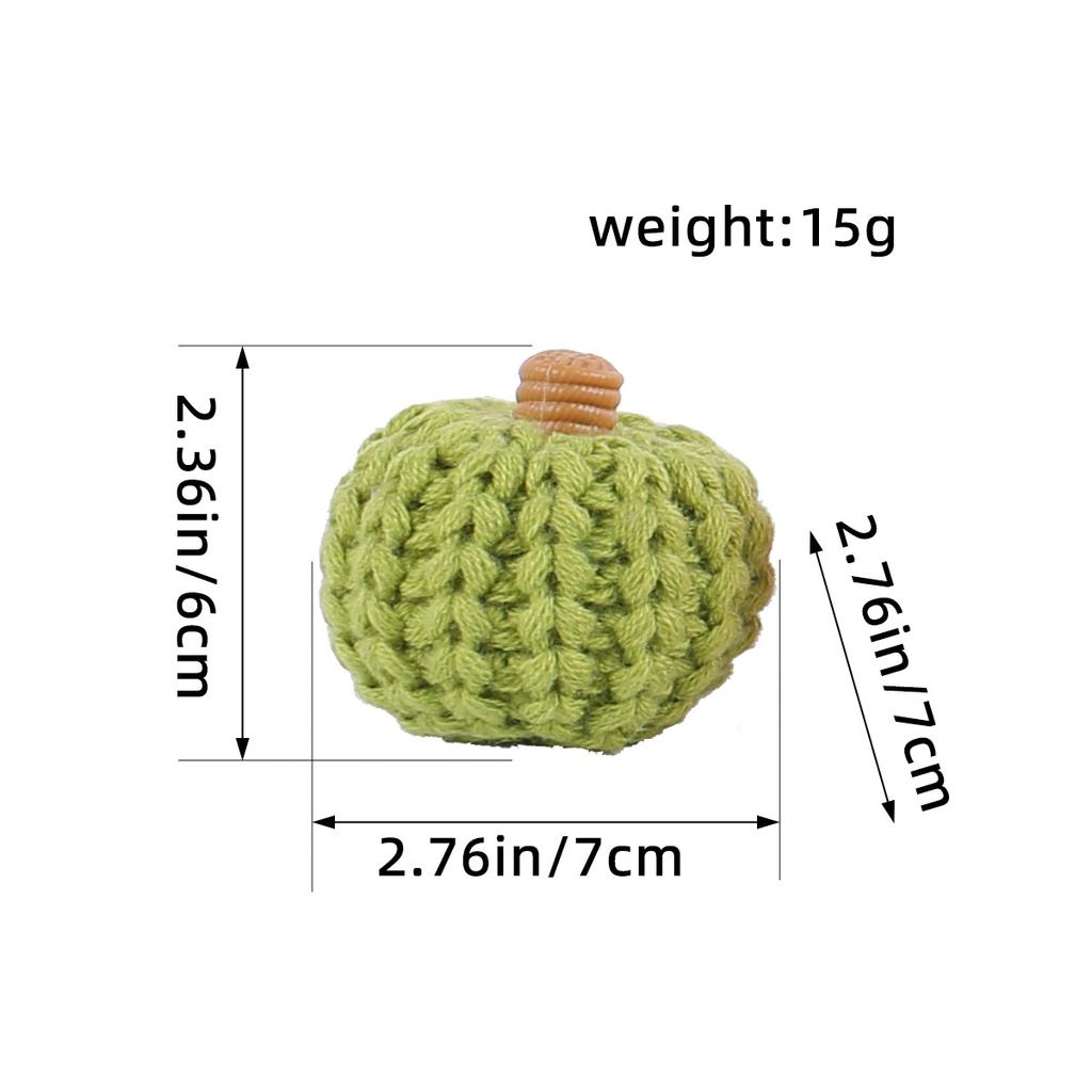 New Knitted Pumpkin Decorative Ornaments Diy Hand-woven Colorful Pumpkin Party Layout Props
