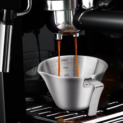 304 Edelstahl Kaffee Messbecher Küchenwerkzeug Skalenmarkierung Espresso Shot Tasse Kaffeemaschinenzubehör Messbecher