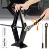 Heavy-duty Hydraulic Car Jack With Four-way Wrench For Effortless Tire Replacement