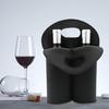 Neoprene Double Wine Tote Bag Reusable Carrier Cooler for 2 Standard 750ml Bottles Wine