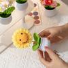 Knitted Wool Sunflower Potted Plants Simulation Flowers Study Desktop Ornaments Graduation Season Gift Artificial Flowers