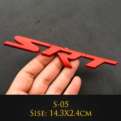 Metal 3D Car Rear Trunk Stickers For Charger Srt Emblem Badge Sxt Challenger Durango Viper Caliber Grill Emblem Badge Decoration