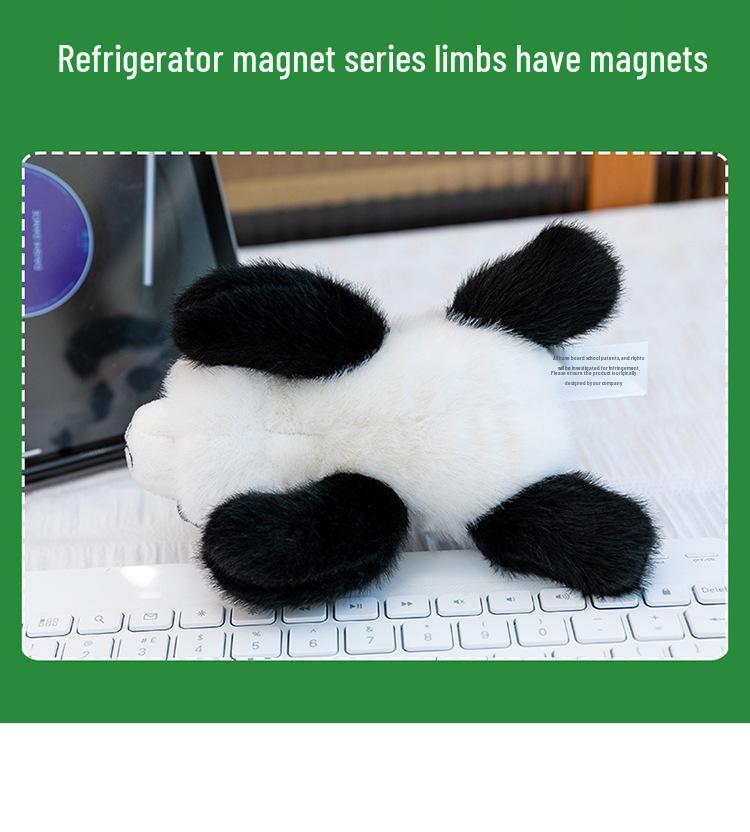 Adorable Panda Snap Bracelet & Magnet Plush Doll Gift for Kids