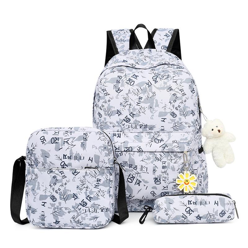 3pcs/set School Bag Backpacks Schoolbag Fashion Kids Lovely Backpack for Children Girls Bag Student