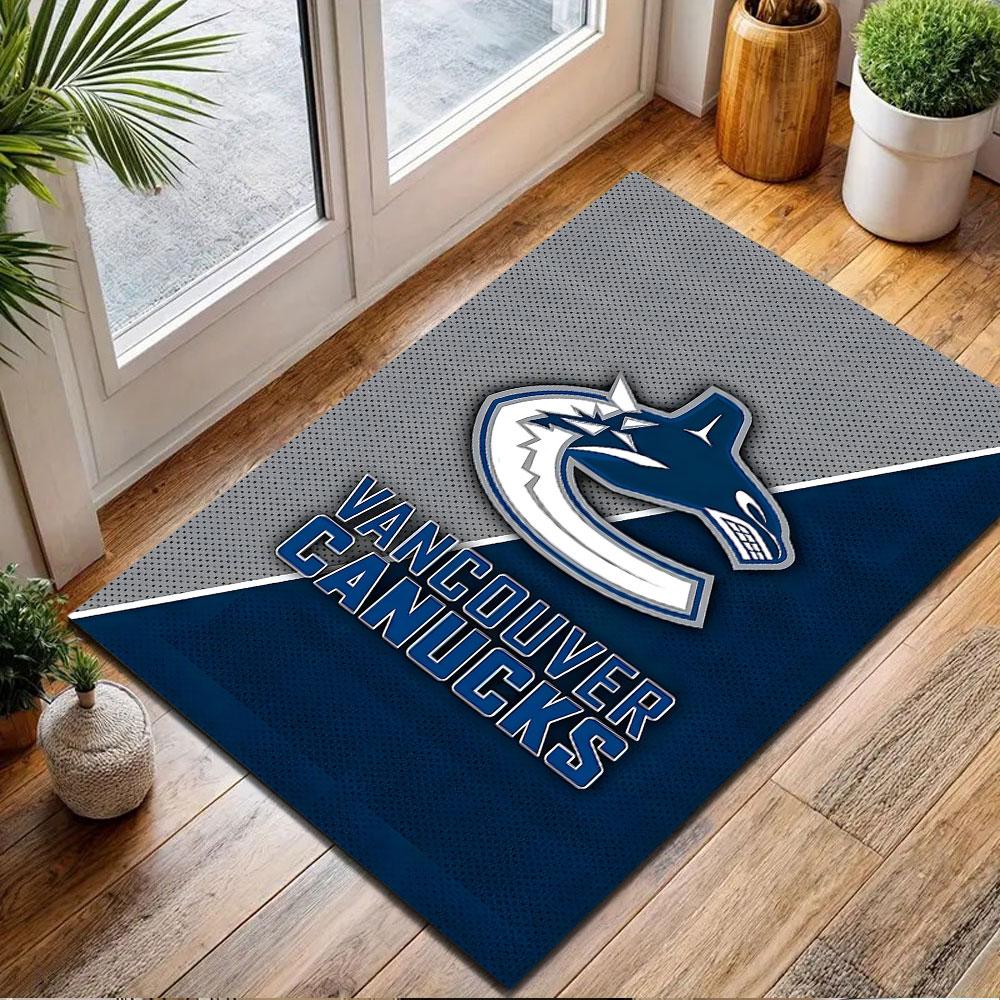 Vancouver Canucks Logo Rug Patterned carpet, non slip mat suitable for living room and bedroom sofas